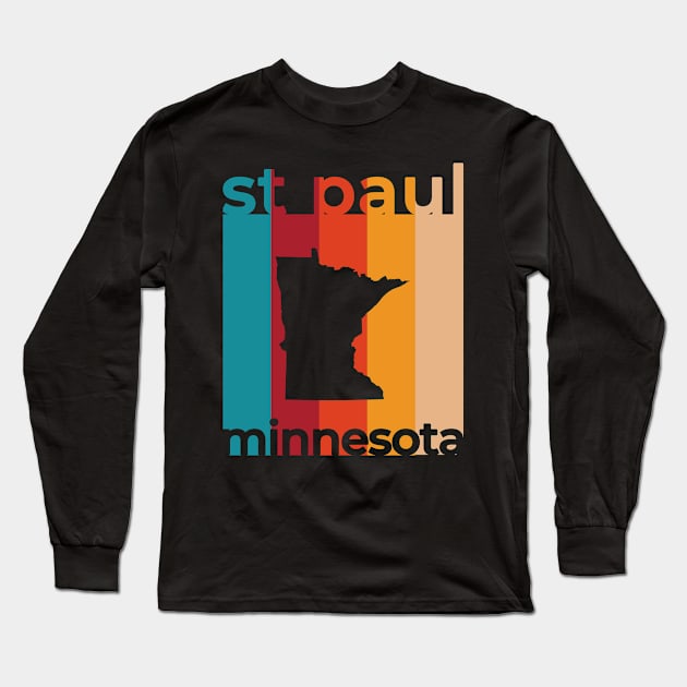 St Paul Minnesota Retro Long Sleeve T-Shirt by easytees